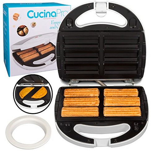 Cucinapro Empanada And Churro Maker Machine- Cooker W 4 Removable Plates-  Easier Than Empanada Press Or Churro Press- Includes Dough Cutting Circle :  Target