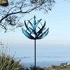 Cyan Oasis Blue Lotus Wind Spinner - 4 of 4