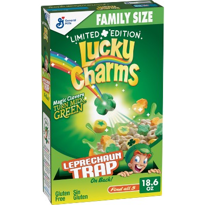 Lucky Charms Saint Patrick's Day Family Size Cereal - 18.6 Oz : Target