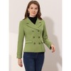 INSPIRE CHIC Women's Notched Lapel Double-Breasted Pea Coat - 3 of 4