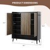 Coolmee Large Shoe Cabinet with 3 Doors, 6-Tier Entryway Shoe Storage with Adjustable Shelves, Freestanding Shoes Rack for Hallway, Living Room - 2 of 4