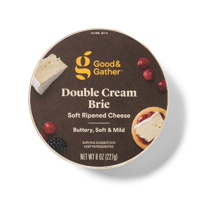 Double Cream Brie Soft Ripened Cheese Round - 8oz - Good & Gather™