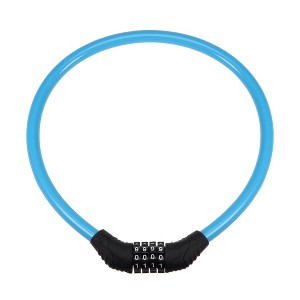 Unique Bargains Resettable Combination Bike Cable Lock 23.62‘’ Long - 1 of 4