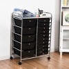 Tangkula Rolling 15-Drawer Organizer Cart,Rolling cart/W Wheels - 2 of 4