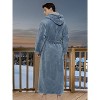 ADR Mens Robe, Fleece Hooded Bathrobe, Big and Tall Bath Robe for Men - 4 of 4
