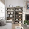 5 Tier Bookcase, Farmhouse Book Shelf with Storage, 67.4 Inch Tall Open Display Bookshelves, Wooden 5 Shelf Bookcase for Living Room - 4 of 4