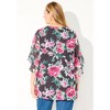 Catherines Women's Plus Size Petite V-Neck Bell-Sleeve Georgette Blouse - 3 of 4
