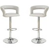 NicBex Dining Chairs Set of 2 Bar stool Upholstered Chair Adjustable Swivel Chair for Home Bar and Kitchen Island with Back - 4 of 4