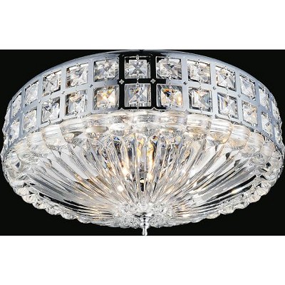 CWI Lighting Bloome 6 Light Bowl Flush Mount With Chrome Finish