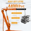 Hydraulic Engine Hoist 2 Ton, Cherry Picker Shop Crane with 6 Casters and Telescopic Boom, 4400 Lbs Heavy Duty Engine Hoist Crane Lift for Garage - 3 of 4