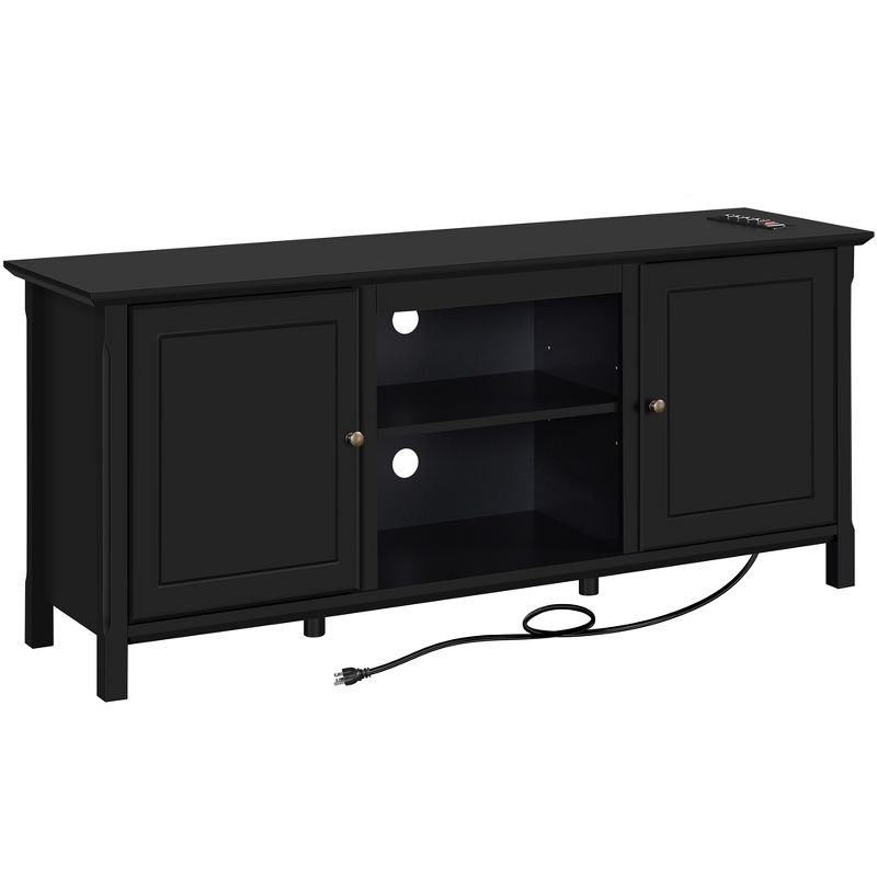Yaheetech 24.6in Height Mid-century TV Stand TV Console Table Black, 1 of 9