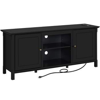 Yaheetech 24.6in Height Mid-century TV Stand TV Console Table Black