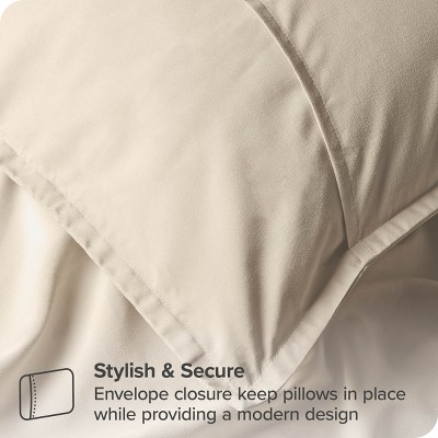 Sand Hypoallergenic Cotton Polyester Euro Pillow Shams