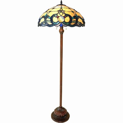 Chloe Lighting Doutzen Tiffany-style 2 Light Victorian Floor Lamp 18" Shade