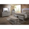 Queen Kaitlyn Bed with LED Headboard Faux Leather/Champagne - Acme Furniture: Glam Style, Storage Drawers, No Box Spring Needed - 2 of 4