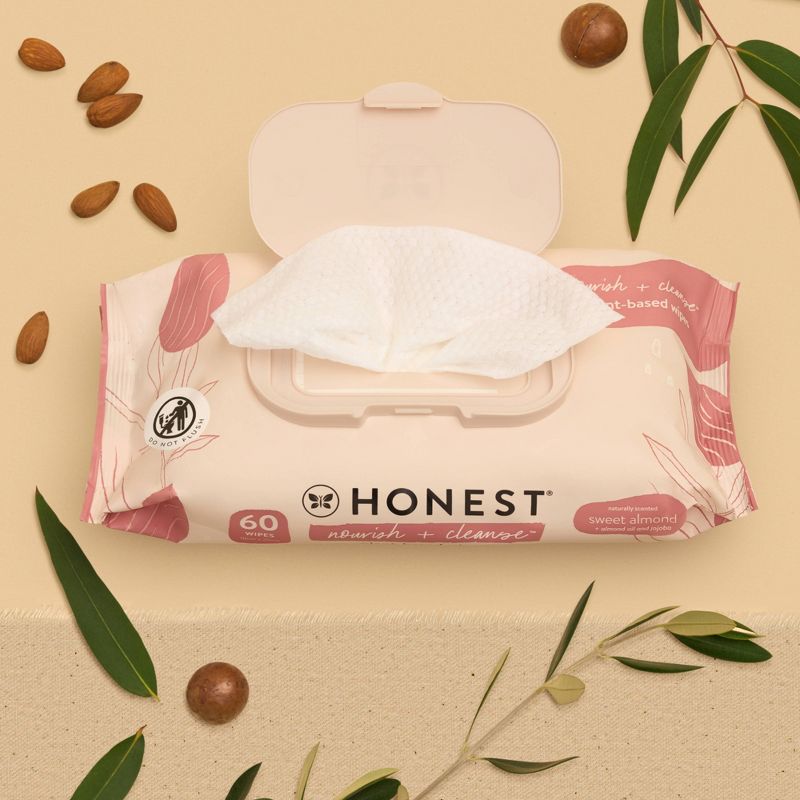 The Honest Company Nourish + Cleanse Plant-Based Baby Wipes - Sweet Almond (Select Count), 3 of 8