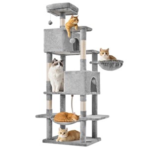 CAVINAS 66'' Large Cat Tree for Multiple Cats,Cat Tower with 2 Condos,Hammock & Perches,Heavy-Duty Cat Activity Center for Indoor Cats - 1 of 4