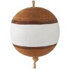 24"x4" Wood Buoy Two-Tone Striped Wall Decor with Jute Rope, Vertical - Olivia & May - 3 of 4