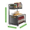 1Pc Carbon Steel Cabinet Built-In Pull-Out Basket Multi-Function Pull-Out Snack Storage Rack Home Kitchen Sink Under The Rack Without Punching - 2 of 3