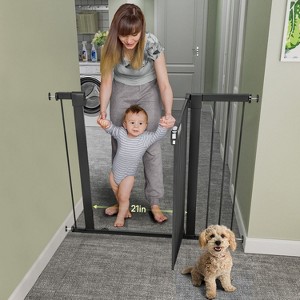 BabyBond 27-43 Inches Baby Gate for Stair and Doorway,with Extenders and Pressure/Hardware Mounting Kit, 30" Tall - 1 of 4