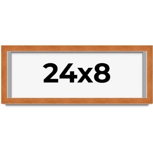 PosterPalooza | Panoramic Modernist Brown Picture Frame - UV Acrylic, Foam Board Backing, Hanging Hardware - 1 of 4