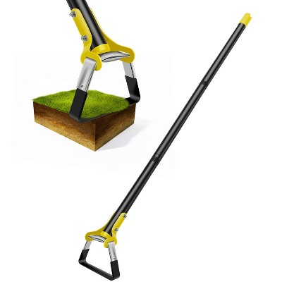 LakeForest "46.06in Adjustable Garden Hoe Handheld Stirrup Hula Hoe Scuffle Loop Cultivator Weeding Tool" Black 1.2M Length