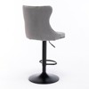 DOMETOUR Swivel Velvet Barstools Adjusatble Seat Height from 25-33 Inch with Upholstered for Home Pub and Kitchen - 4 of 4