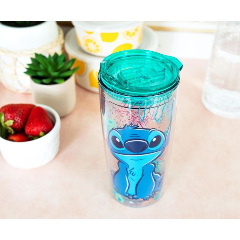 Silver Buffalo Disney Lilo & Stitch Travel Tumbler with Slide Close Lid | Holds 20 Ounces, 4 of 7