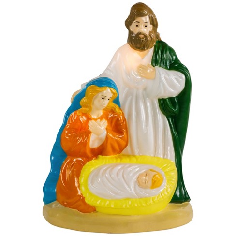 Northlight Lighted Nativity Scene Blow Mold Outdoor Christmas Decoration - 34" - image 1 of 4