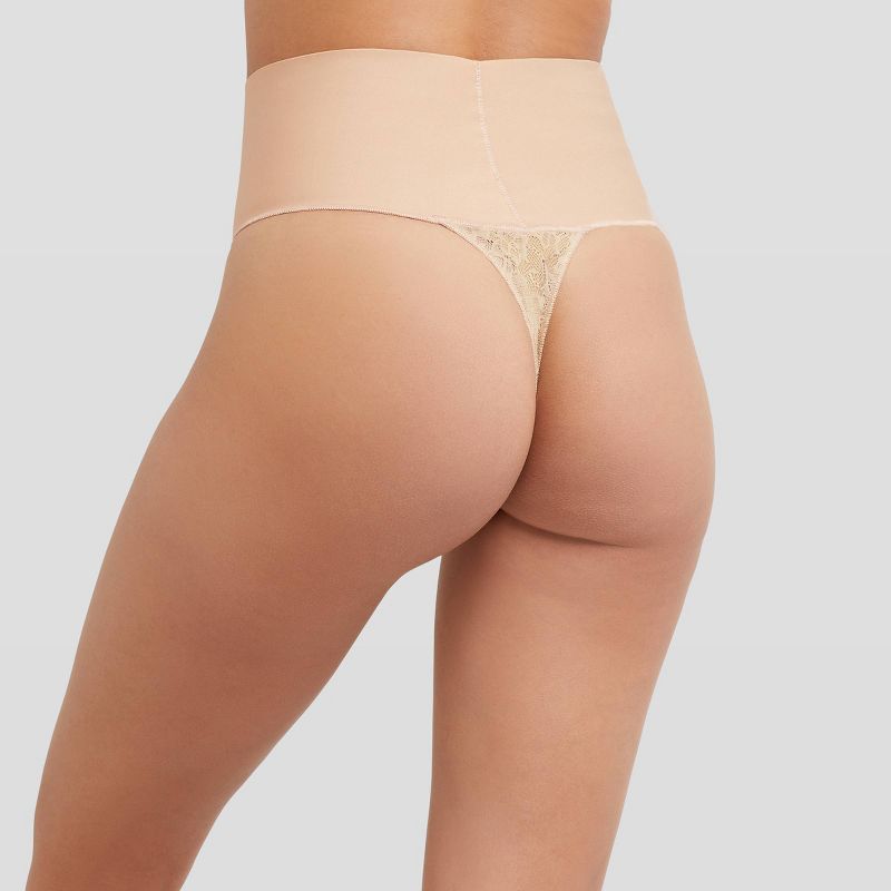 Maidenform Self Expressions Women's Tame Your Tummy Thong SE0049, 3 of 5