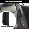 Unique Bargains Universal Seat Belt Shoulder Pad Car Safety Strap Covers Neck Mat for Comfortable Driving Faux Leather Hole 9.65"x2.56" 2 Pcs - 2 of 4