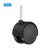 Unique Bargains Nylon Furniture Replacement 360 Degree Swivel Stem Casters with Brake - 3 of 4