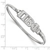 Black Bow Jewelry Sterling Silver Pi Beta Phi Greek Life Bangle Bracelet 7 Inch - 2 of 3