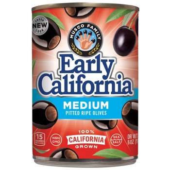 Early California Medium Pitted Ripe Olives - 6oz