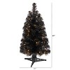 2ft. Black Artificial Christmas Tree with 35 LED Lights & 72 Branches – Bold Modern Holiday X-Mas Décor - 2 of 4