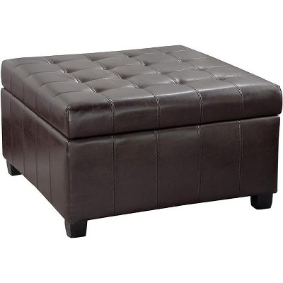 TiramisuBest Square Ottoman, Olive Green, Corduroy - Olive Green Fabric, Plywood Entryway Bench, 30.5"L x 30.5"W x 17.0"H