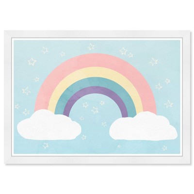 21" x 15" Soft Rainbow Nature and Landscape Framed Art Print - Wynwood Studio