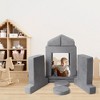 Garvee 12PCS Modular Kids Couch for Toddler Playroom, Bedroom Imaginative Furniture(Gray) - 4 of 4