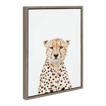 18 X 24 Sylvie Snow Leopard Portrait Framed Canvas By Amy Peterson Gray -  Kate & Laurel All Things Decor : Target