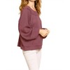 Women's Kangaroo Pocket Waffle Knit Top - umgee - 2 of 4