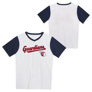 MLB Cleveland Guardians Boys' Pinstripe Pullover - 1 of 3