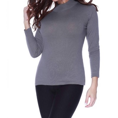 Women's LONG SLEEVE MOCK NECK TOP - ANGEL