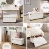 StorageBud Storage Ottoman for Bedroom End of Bed, Fabric Storage Bench, Large Storage Ottoman Bench, Entryway Bench with Storage - 4 of 4
