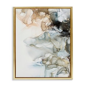 Stupell Industries Soft Ripples Abstraction Floating Frame Canvas Art - 1 of 4