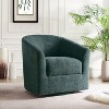Liria Wooden Upholstered Barrel Chair for Livingroom with Metal Swivel Base | ARTFUL LIVING DESIGN - 3 of 4