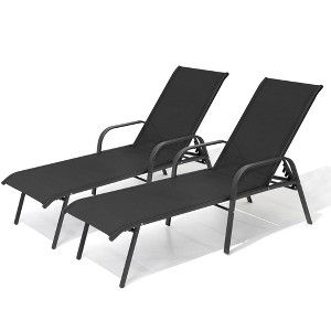 Pellebant Outdoor Adjustable Chaise Lounge Chairs (Set of 2) - 1 of 4