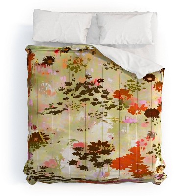 Deny Designs 3pc King 83 A Oranges Sunlit Meadow Comforter Bedding Set