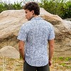 Campus Sutra Men Men's Cream White & Indigo Blue Contrast Hazy Shirt - 4 of 4