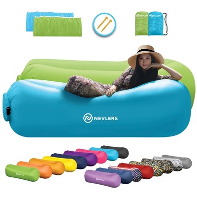 Nevlers Tear-resistant Inflatable Loungers - Blue & Green (pack Of 2 ...
