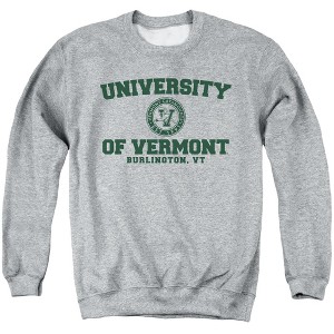 University of Vermont Official Circle Logo Adult Crewneck Sweatshirt, Athletic Heather - 1 of 4